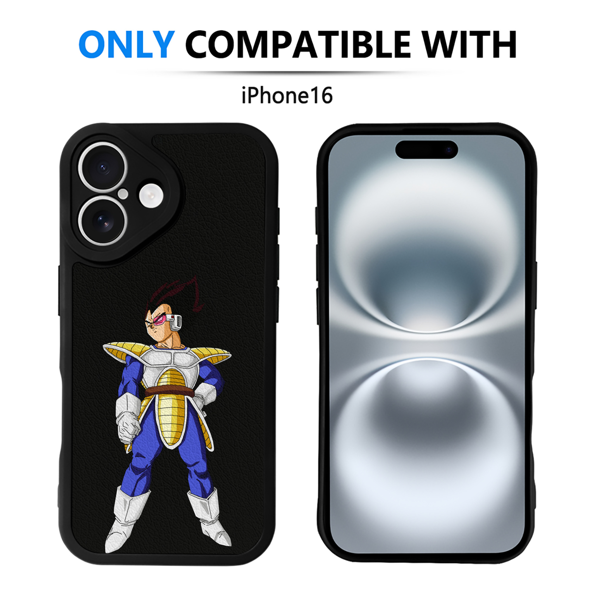 （画像用） ドラゴンボール ベジータ四世（Bejīta Yonsei）DRAGON BALL Vegeta IV 【iPhone 16シリーズ対応】シリコンスマホケース（レザー調） 材質：シリコン